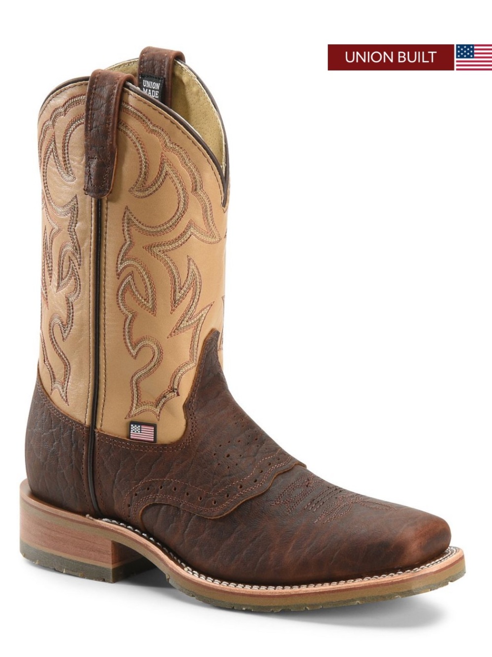 Double-H Men's Square Steel Toe Western Boots